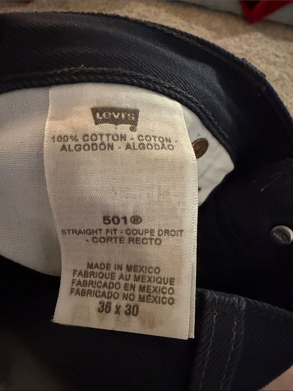 Levi's 501 Straight Jeans in Navy Blue